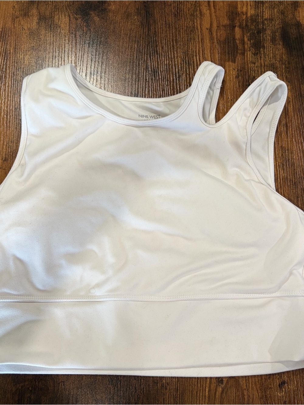Nine West White Athletic Tank Top